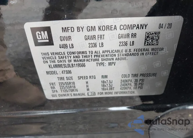 KL4MMESL0LB119566: 42337736