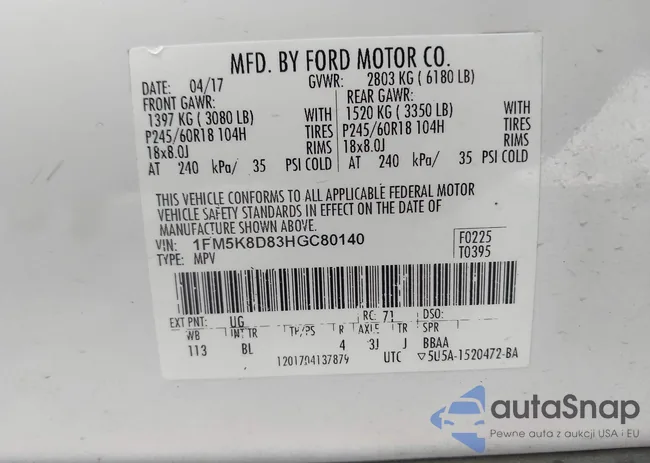 1FM5K8D83HGC80140: 42336788