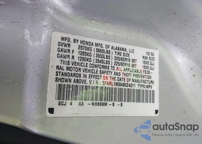 5FNRL18684B024311: 42336811