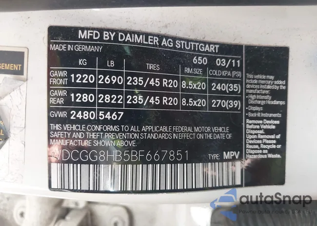 WDCGG8HB5BF667851: 42336937