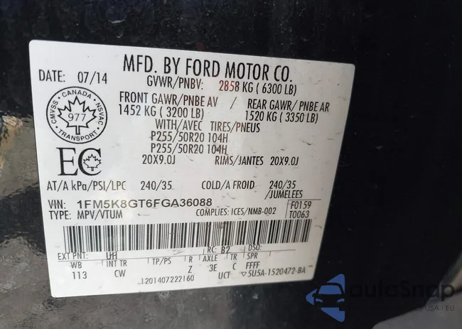 1FM5K8GT6FGA36088: 42336970