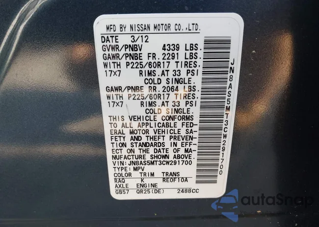 JN8AS5MT3CW291700: 42336987