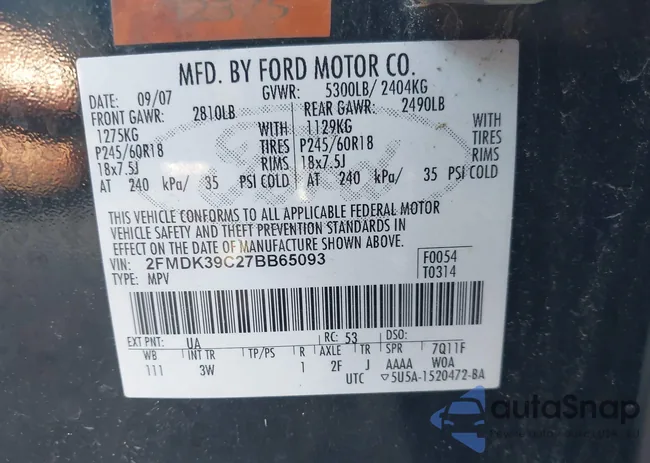 2FMDK39C27BB65093: 42337052