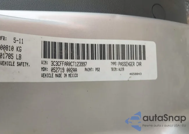 3C3CFFAR0CT123997: 42338159