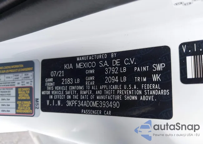 3KPF34AD0ME393490: 42338272