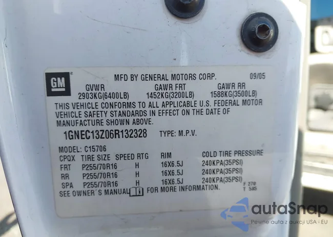 1GNEC13Z06R132328: 42338410