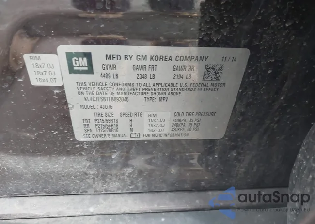 KL4CJESB7FB093046: 42338428