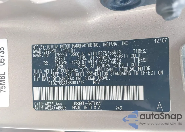 5TDZY68A48S001712: 42338560