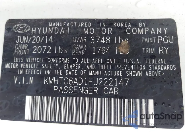 KMHTC6AD1FU222147: 42338622