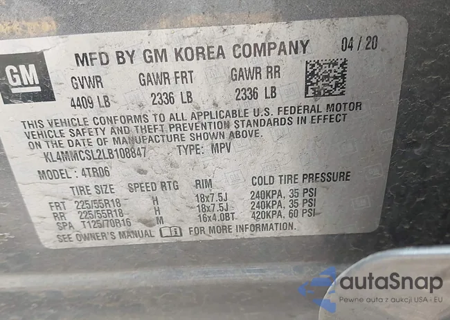 KL4MMCSL2LB108847: 42337773