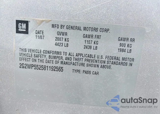 2G2WP552581192565: 42337791