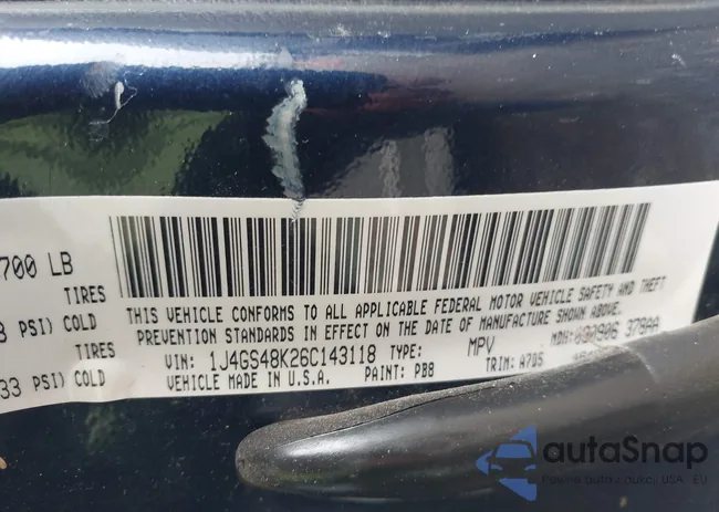 1J4GS48K26C143118: 42337800