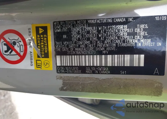 2T2ZK1BA7AC016373: 42337852