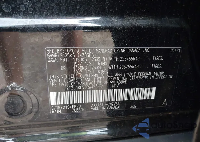 2T3J1RFV3RW471951: 42338035