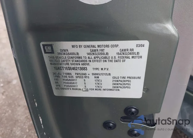 1GKET16S646213683: 42338133