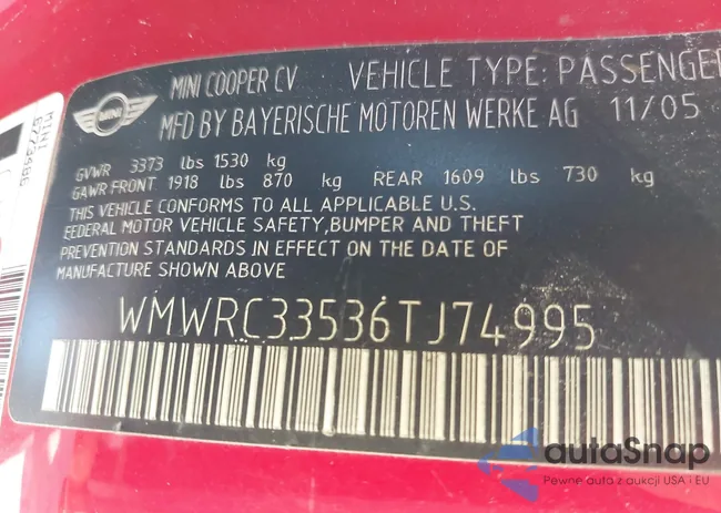 WMWRC33536TJ74995: 42339671