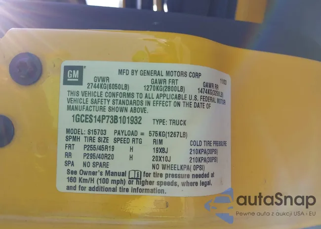 1GCES14P73B101932: 42338788