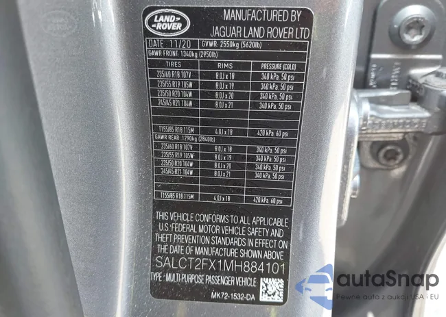 SALCT2FX1MH884101: 42338916