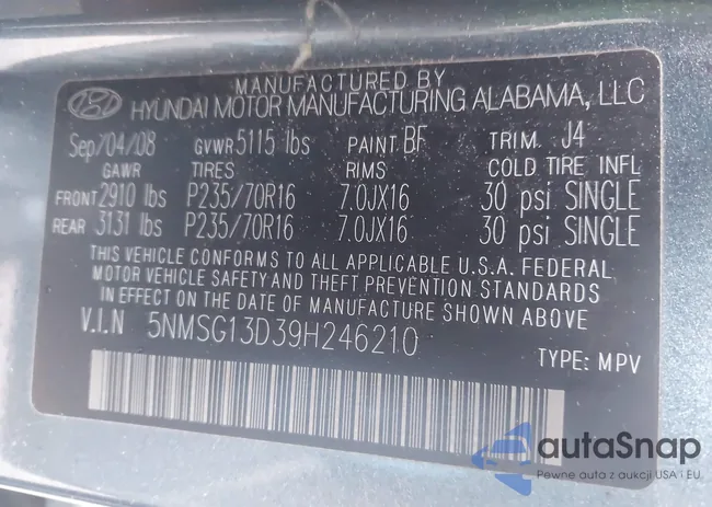 5NMSG13D39H246210: 42340274