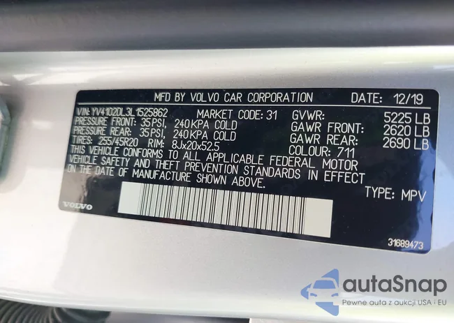 YV4102DL3L1525862: 42340332