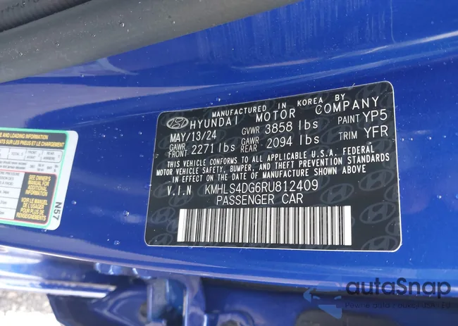 KMHLS4DG6RU812409: 42340609