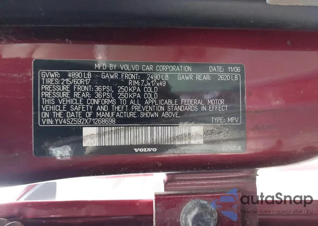 YV4SZ592X71268698: 42340657