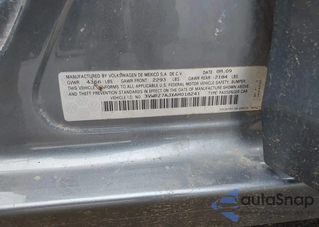 3VWRZ7AJXAM018241: 42340703