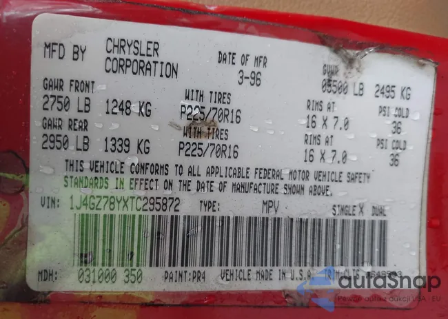 1J4GZ78YXTC295872: 42339960