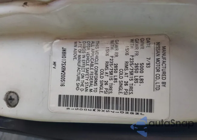 JN8HD17SXRW200516: 42339985