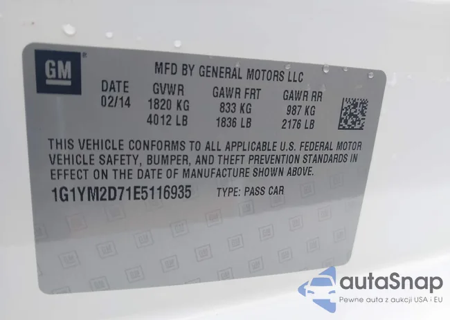 1G1YM2D71E5116935: 42341161