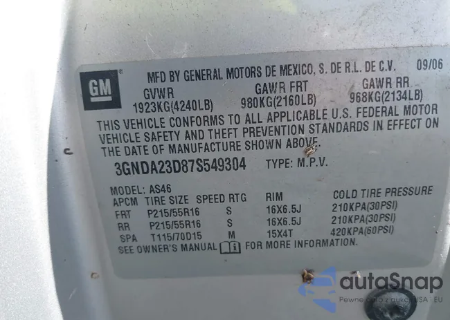 3GNDA23D87S549304: 42341284