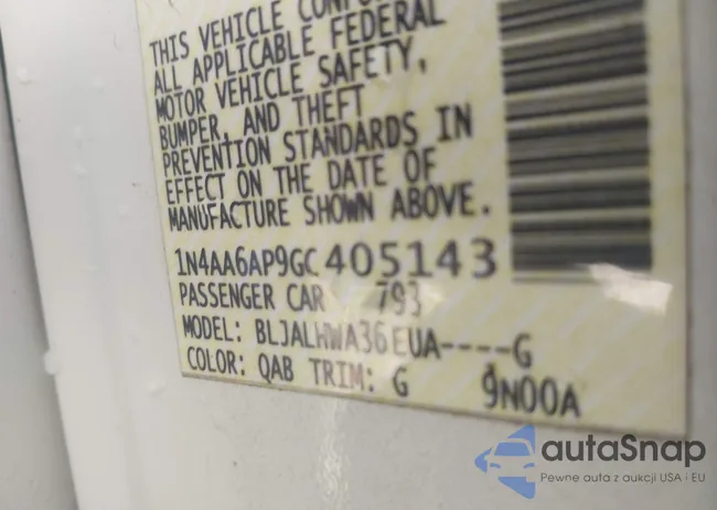 1N4AA6AP9GC405143: 42341288