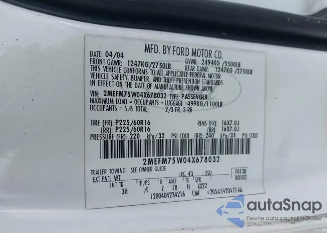 2MEFM75W04X678032: 42341419