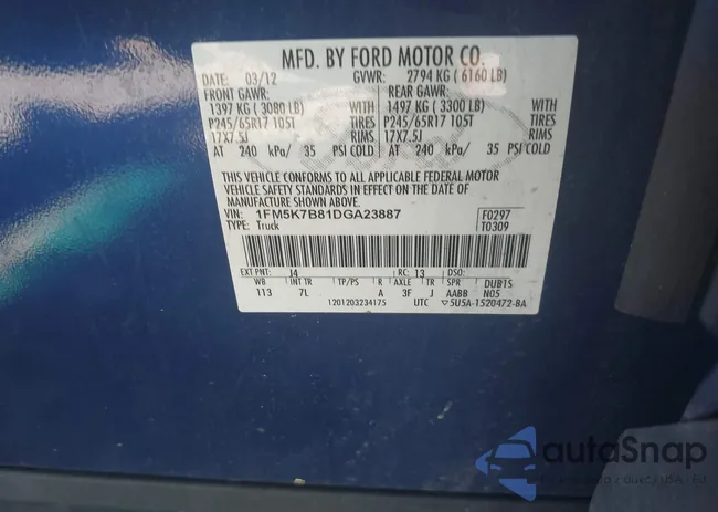 1FM5K7B81DGA23887: 42341431