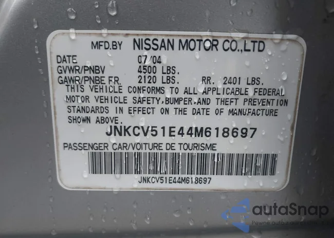 JNKCV51E44M618697: 42341505