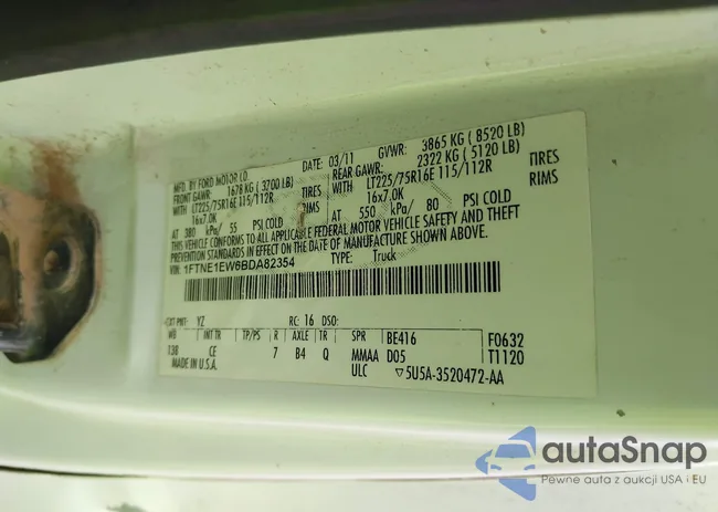 1FTNE1EW6BDA82354: 42340908