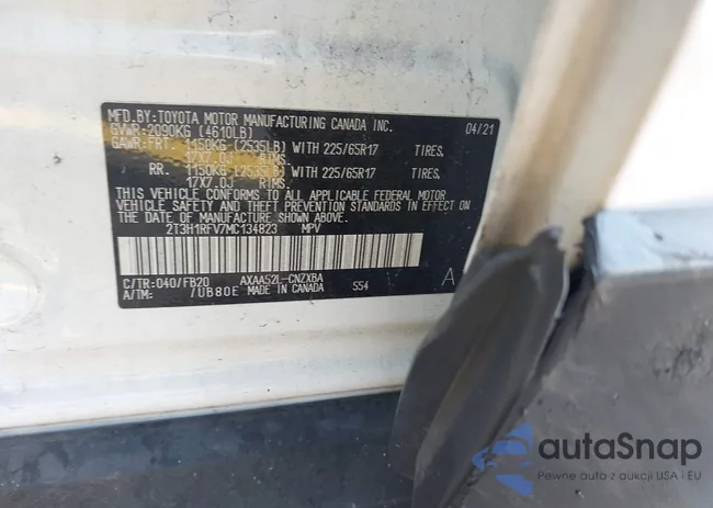 2T3H1RFV7MC134823: 42341135