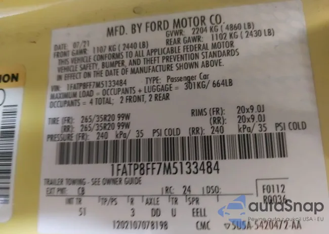 1FATP8FF7M5133484: 42342291