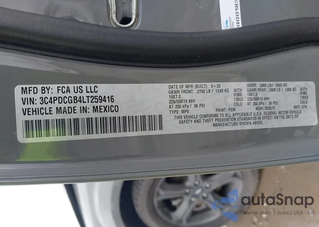 3C4PDCGB4LT259416: 42342341