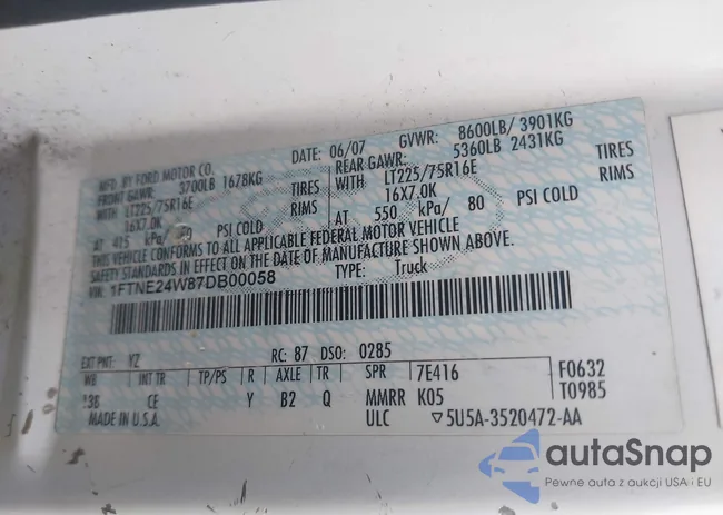 1FTNE24W87DB00058: 42342560