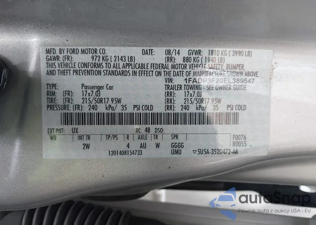 1FADP3F20EL389547: 42341848