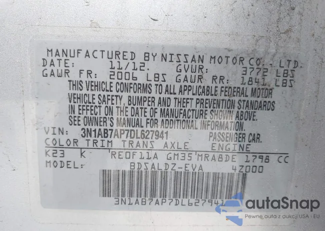 3N1AB7AP7DL627941: 42341946