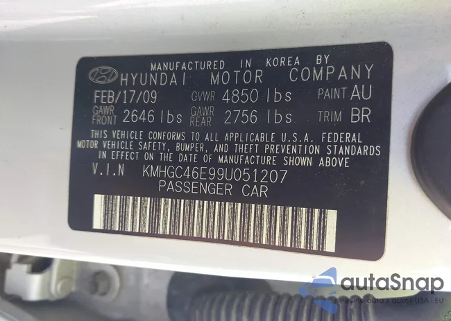 KMHGC46E99U051207: 42343369