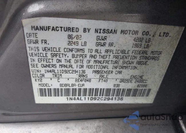 1N4AL11D92C294136: 42342860