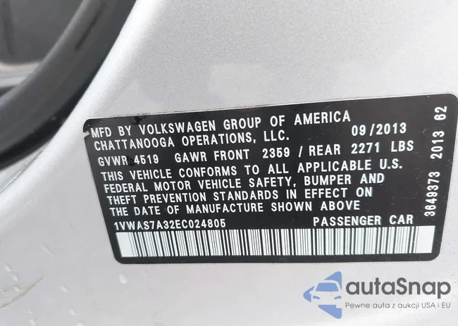 1VWAS7A32EC024805: 42343067