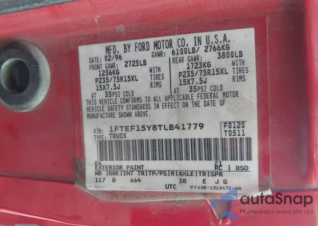 1FTEF15Y8TLB41779: 42343084