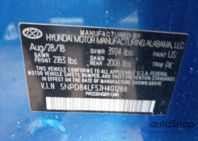 5NPD84LF5JH401288: 42344295