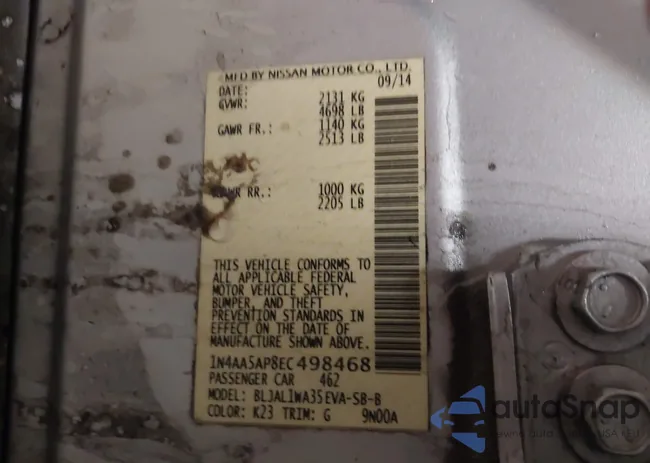 1N4AA5AP8EC498468: 42344525