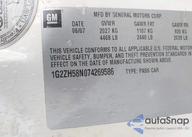 1G2ZH58N074269586: 42344537