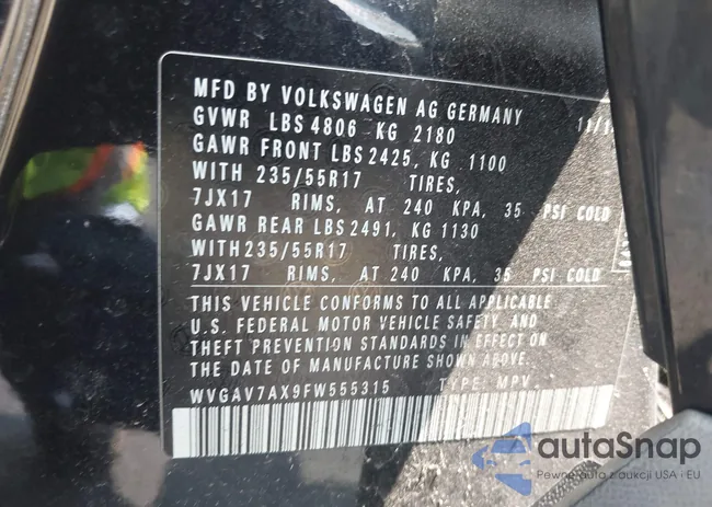 WVGAV7AX9FW555315: 42344544